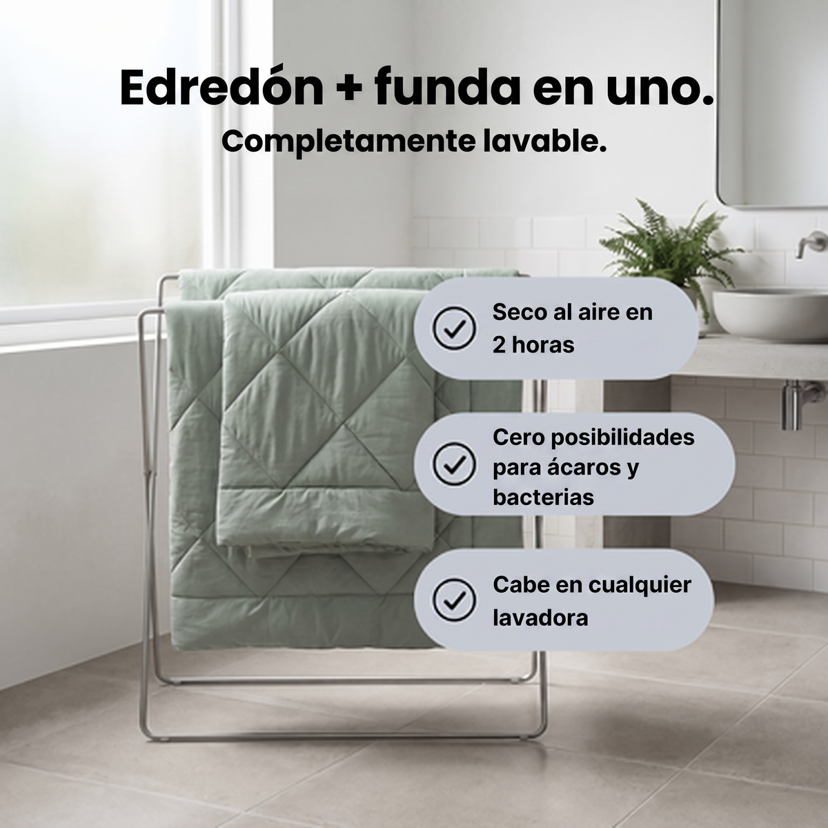 Coperta Arilom® – Il piumone 2 in 1 ad asciugatura rapida che rende superflua la biancheria da letto.