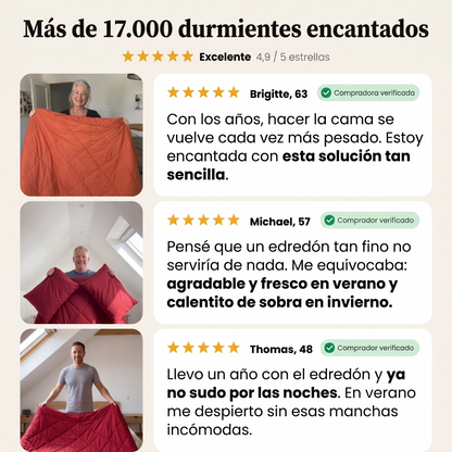 Coperta Arilom® – Il piumone 2 in 1 ad asciugatura rapida che rende superflua la biancheria da letto.
