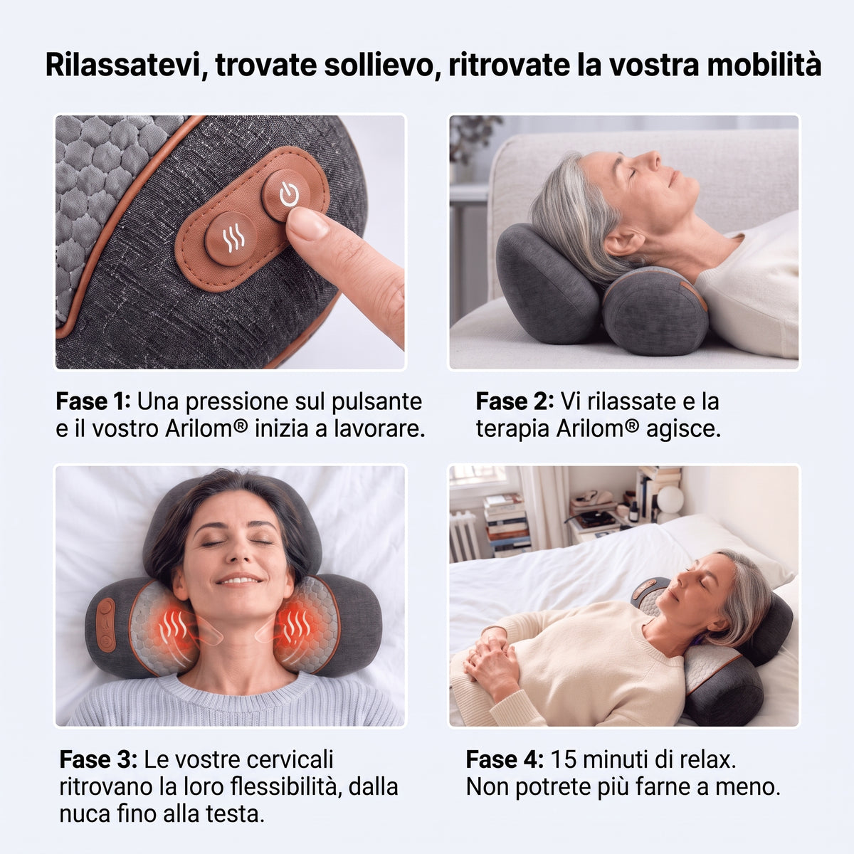 Arilom™ - Dispositivo per massaggio cervicale 3 in 1