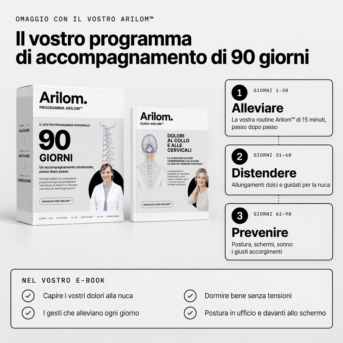 Arilom™ - Dispositivo per massaggio cervicale 3 in 1