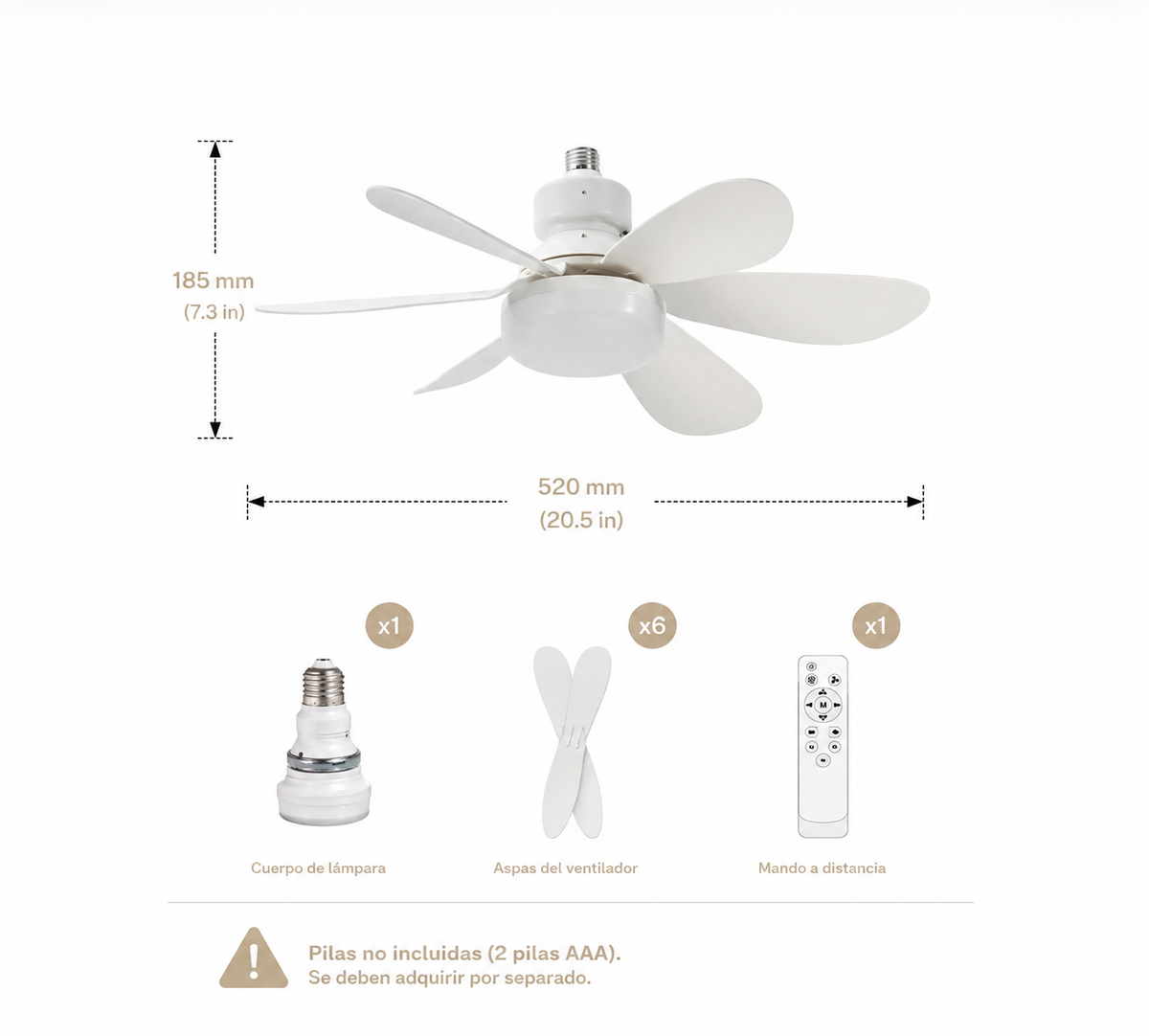Ventilatore da soffitto 2 in 1