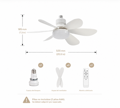 Ventilatore da soffitto 2 in 1