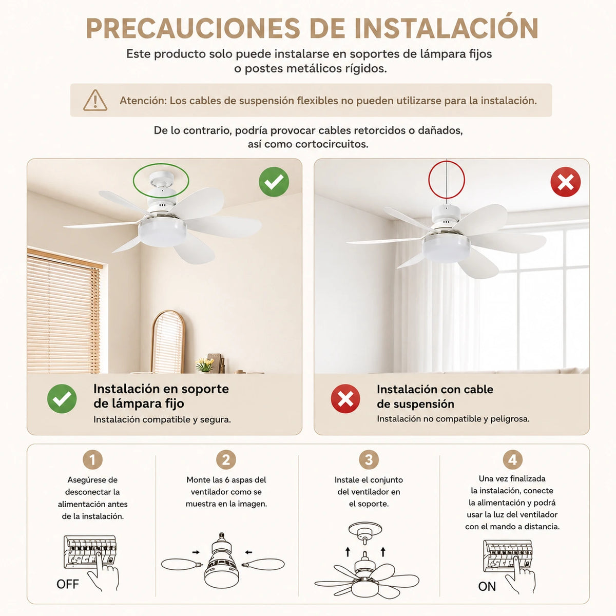 Ventilatore da soffitto 2 in 1